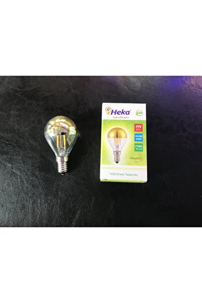 Heka 4 Watt E-14 Duylu Dimmerlenebilir 2700 Kelvin Günışığı Gold Aynalı Endir...