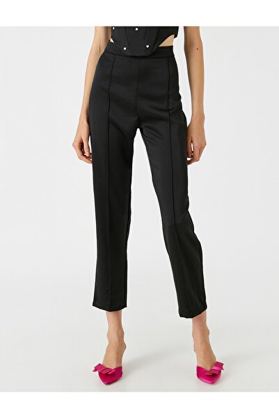 Koton Ribbed Crop Trousers