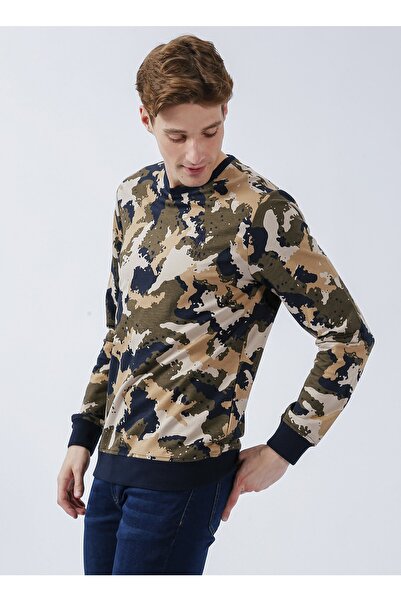 U.S. Polo Assn. Bisiklet Yaka Hardal Erkek Sweatshırt Taska