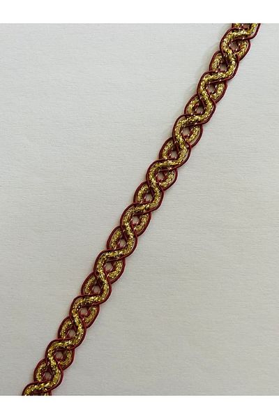 Öztürk Seam Sealer Decorative Ribbon Yellow Glitter. 13mmx5 mt Brown