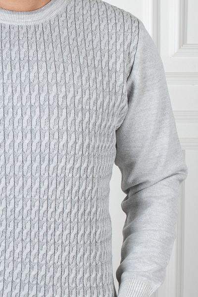 Sarar Interviu Pulover din tricot gri deschis cu decolteu O