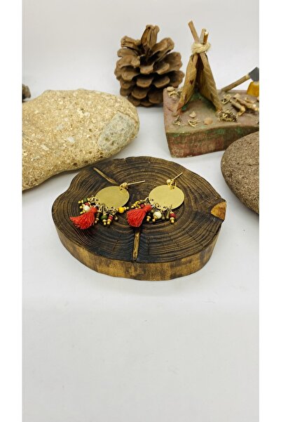 Porsuk Alternatif أقراط شرابة بوهيمية أصلية مصنوعة يدويًا