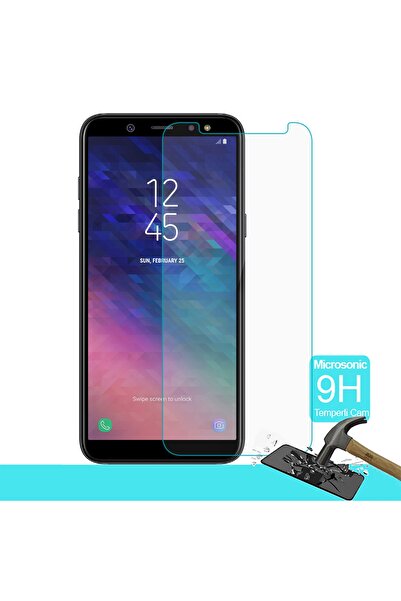 Microsonic Samsung Galaxy A6 2018 Temperli Cam Ekran Koruyucu Kırılmaz Film