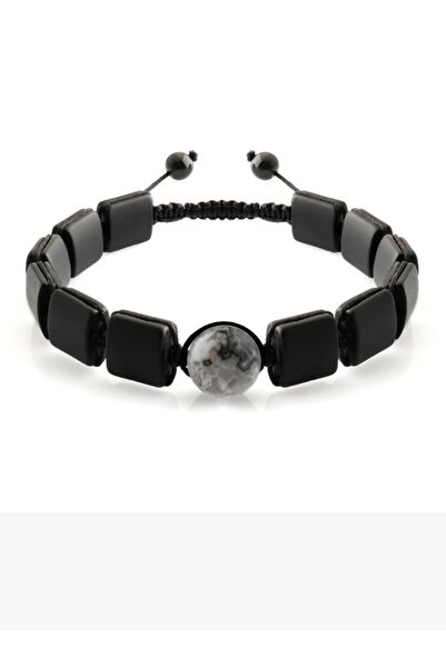 Deniz Doğal Taş سوار جاسبر وحجر سبج رمادي مقاس 9 مم - حجر طبيعي معتمد