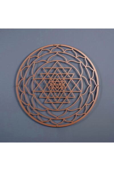Colorfull Worlds Sri Jantra sveti krug metalni zidni dekor - Poklon za kućnu ...