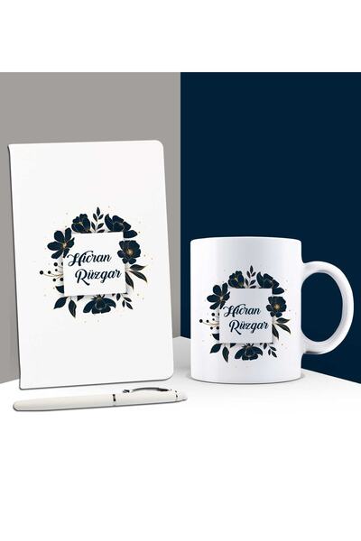 EJOYA Kişiye Özel Isimli Defter Kupa Ve Kalem Set 85964