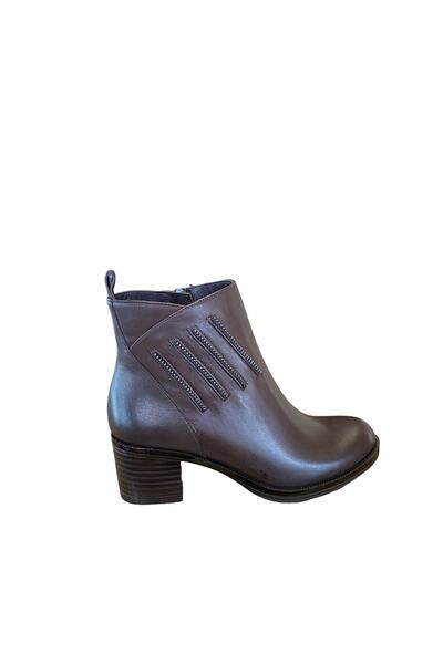 Venüs 2279131 Hakiki Deri Kahverengi Az Topuklu Günlük Kadın Bot