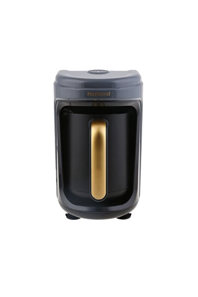 HOMEND Pottoman 1862h 5 Fincan Kapasiteli Bol Köpüklü Türk Kahve Makinesi, Antrasit Gold