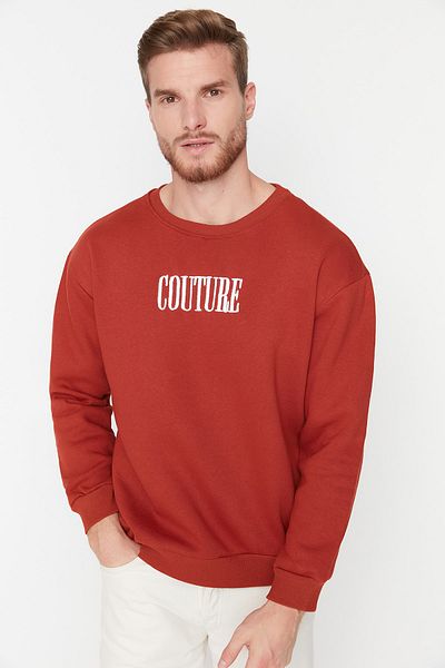 Trendyol Collection Суичър с бродирани плочки от полар - TMNAW21sw1538