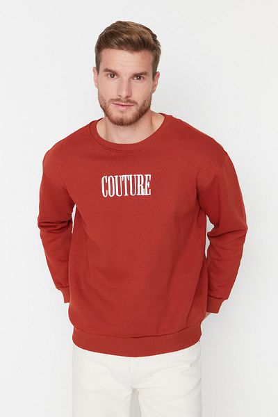 Trendyol Collection Суичър с бродирани плочки от полар - TMNAW21sw1538