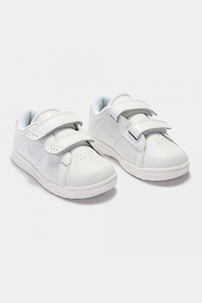 Joma Play Jr 2102 - Kids Leather White Sneakers - Wplayw2102v