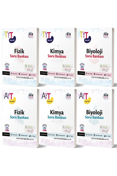 eis Yayınları Tyt Ayt Fizik Kimya Biyoloji 6'lı Fen Bilimleri Soru Bankası Se...