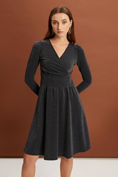 ALEXANDERGARDI Glittery φόρεμα με διπλό γιακά (b19- 155201 )