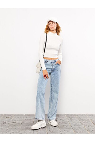 LC Waikiki Pulover de damă, cu guler înalt, simplu, cu mânecă lungă