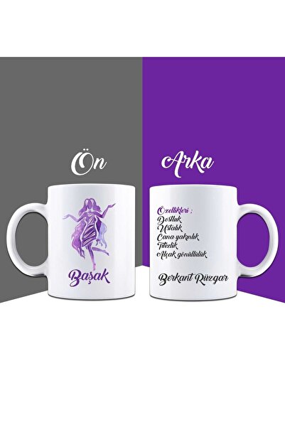 Genel Markalar Gold Pera Kişiye Özel Başak Burcu Kupa Bardak 85929