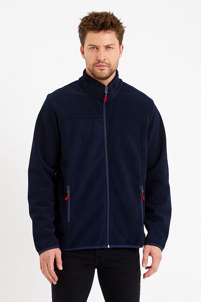 VERDONE Men's Softshell Windproof Navy Blue Coat Compatible with Changing Weather Conditions