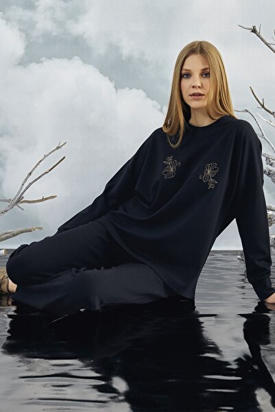 GİZZEY 20852 Κεντητό Σετ Φούτερ