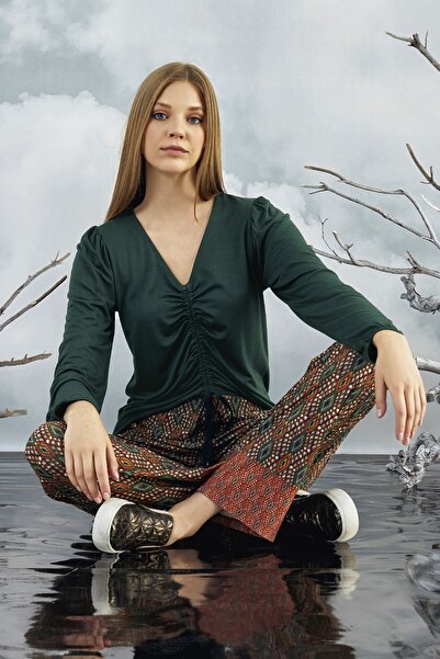 GİZZEY 20849 Front Gathered Set