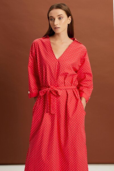 ALEXANDERGARDI Long Dress with Collar and Belt (b22-24800)