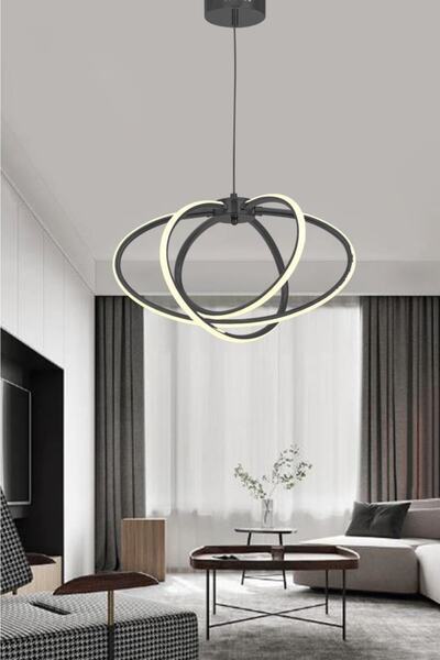 Eray Aydınlatma 923-3 Siyah Sarkıt Led Avize