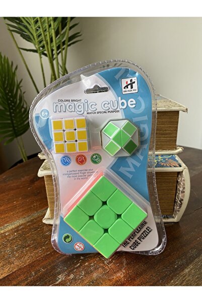 u-toys لعبة ذكاء المكعب السحري المكونة من 3 قطع