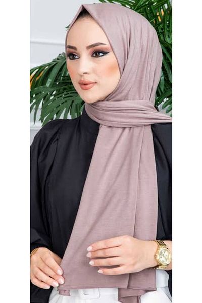 HAR-UM Ticaret حجاب نسائي شال قطن ممشط فرو منك فاتح