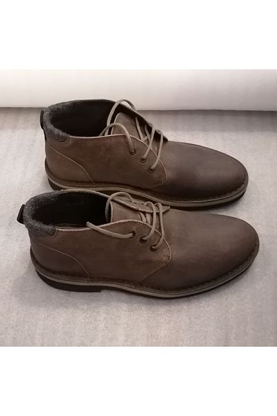 Kebo Men's Genuine Leather Mink Antique Burnt Antique Eva Sole Lace Up Boots