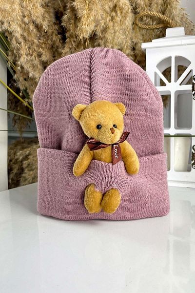 SUBU TASARIM Beret with Dried Rose Figure - Sbt881
