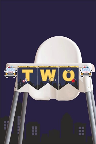 neşeli günlerim Dva bannera sa policijskom tematikom (debeli papir) za rođendan