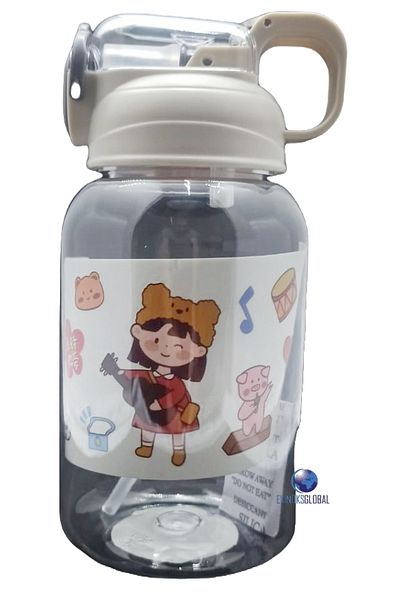 Vagonlife Thick Straw Lockable Lid 600 Ml School Water Bottle 3 Colors Vgn2270