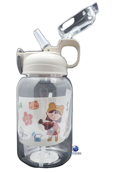 Vagonlife Thick Straw Lockable Lid 600 Ml School Water Bottle 3 Colors Vgn2270