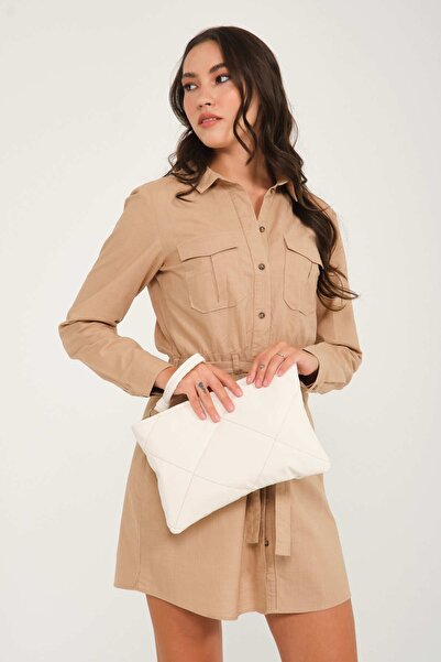 Hedwig Design Жіноча біла м'яка шкіряна сумочка-клатч / портфель