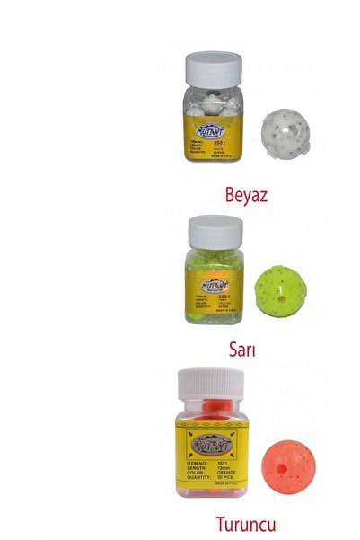 MUTANT 3551 Walker Aromalı Silikon Boili 20'li Kutu Suni Balık Yemi Sarı
