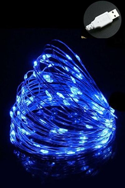 ALSHOP Peri Led Işık 10 Metre Usb'li Mavi