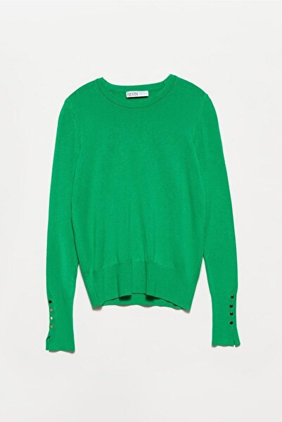 Dilvin Kadın Bisiklet Yaka Kol Ortası Droplu Kazak 1267