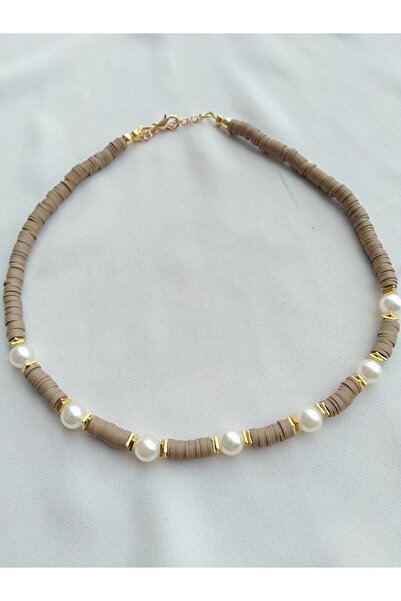 elinasaccessories الفيمو اليدوية واللؤلؤ الاصطناعي قلادة، قلادة قلادة فيمو