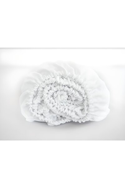 İzgi Concept Izgi Premium Cotton Ranforce Fitted Sheet White High Quality +30 cm Depth Size Optional