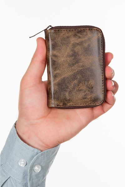 NEWISH POLO ACCESSORIES Μαύρη ανδρική Vegan δερμάτινη θήκη για κάρτες με φερμουάρ