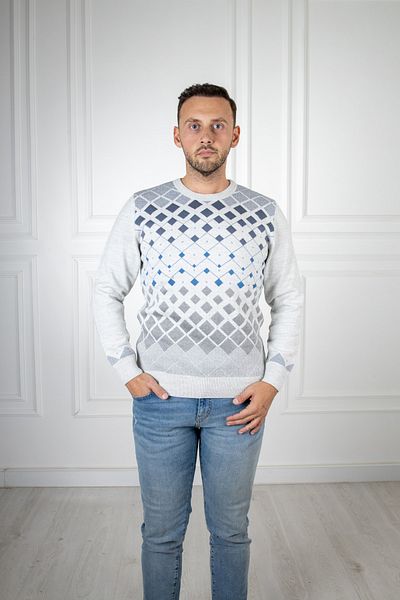 Sarar Interviu Pulover din tricot gri cu decolteu O