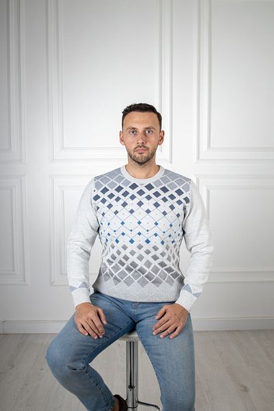 Sarar Interviu Pulover din tricot gri cu decolteu O