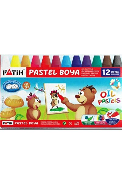 Genel Markalar Fatih Yağlı Pastel Boya 12'li Set - Yumuşak Sürüşlü Canlı Renkler