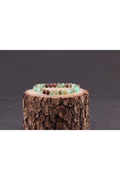ALAVAN Chrysoprase Natural Stone Bracelet 6 Mm, Crystal Accessory, Healing Vibration Therapy, Premium Quality