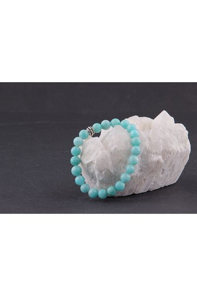 ALAVAN Amazonite Natural Stone Bracelet 8 Mm, Crystal Accessory, Healing Vibration Therapy, Premium Quality