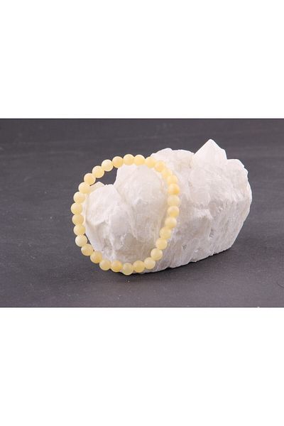 ALAVAN Calcite Bracelet 6 Mm, Crystal Accessory, Healing Vibration Therapy, Premium Quality