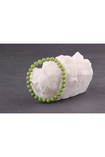 ALAVAN Jade Natural Stone Bracelet 6 Mm, Crystal Accessory, Healing Vibration Therapy, Premium Quality