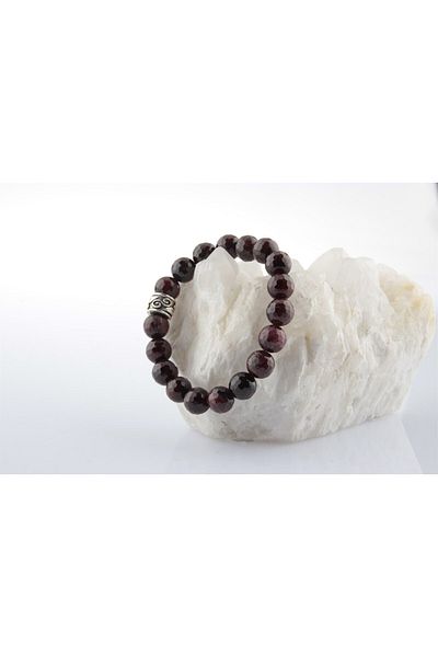 ALAVAN Lal Stone Natural Stone Bracelet 8 Mm, Crystal Accessory