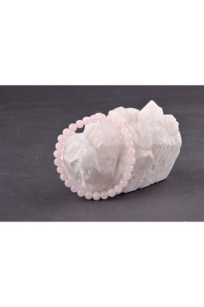 ALAVAN Pink Quartz Natural Stone Bracelet 6 mm Crystal Accessory