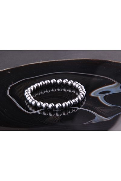 ALAVAN Terahertz Natural Stone Bracelet 6 Mm, Crystal Accessory, Healing Vibration Therapy, Premium Quality