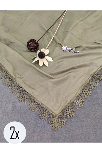 Çt Çeyizci Tekstil 2 Adet, Çeyizlik Şal, Yazma, Çeyizlik Yemeni, Dantelli Yaz...