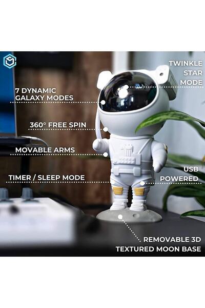 Genel Markalar Astronot Galaksi Projektör Çocuk Odası Için Gece Lambası